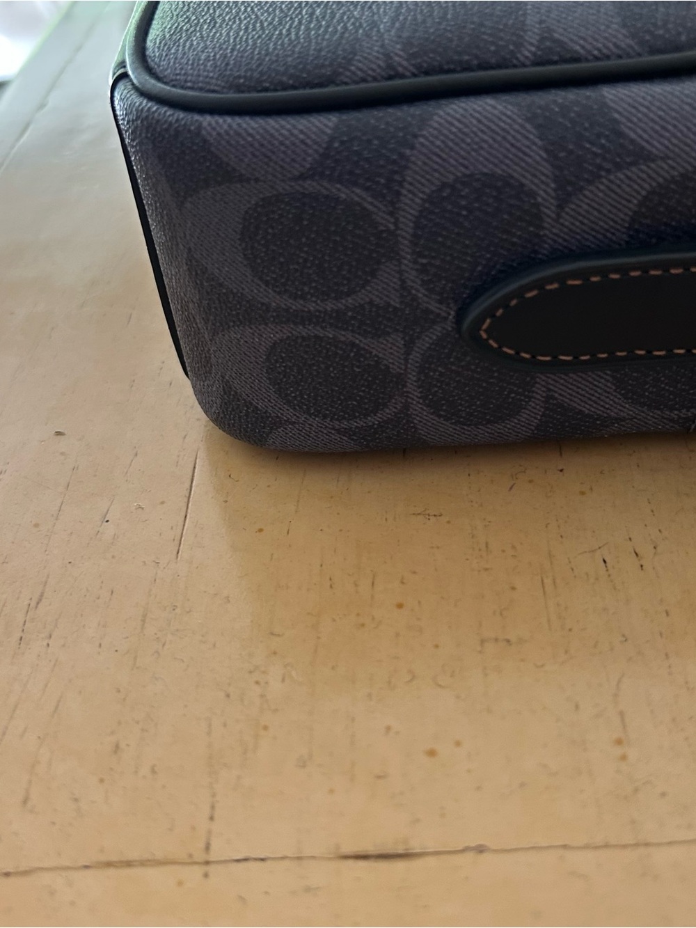 Coach graham denim blue crossbody blocked signature canvas, leather unisex bag - Picture 15 of 16